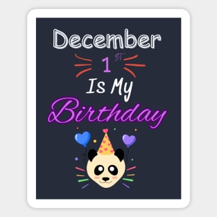 december 1 st is my birthday Magnet